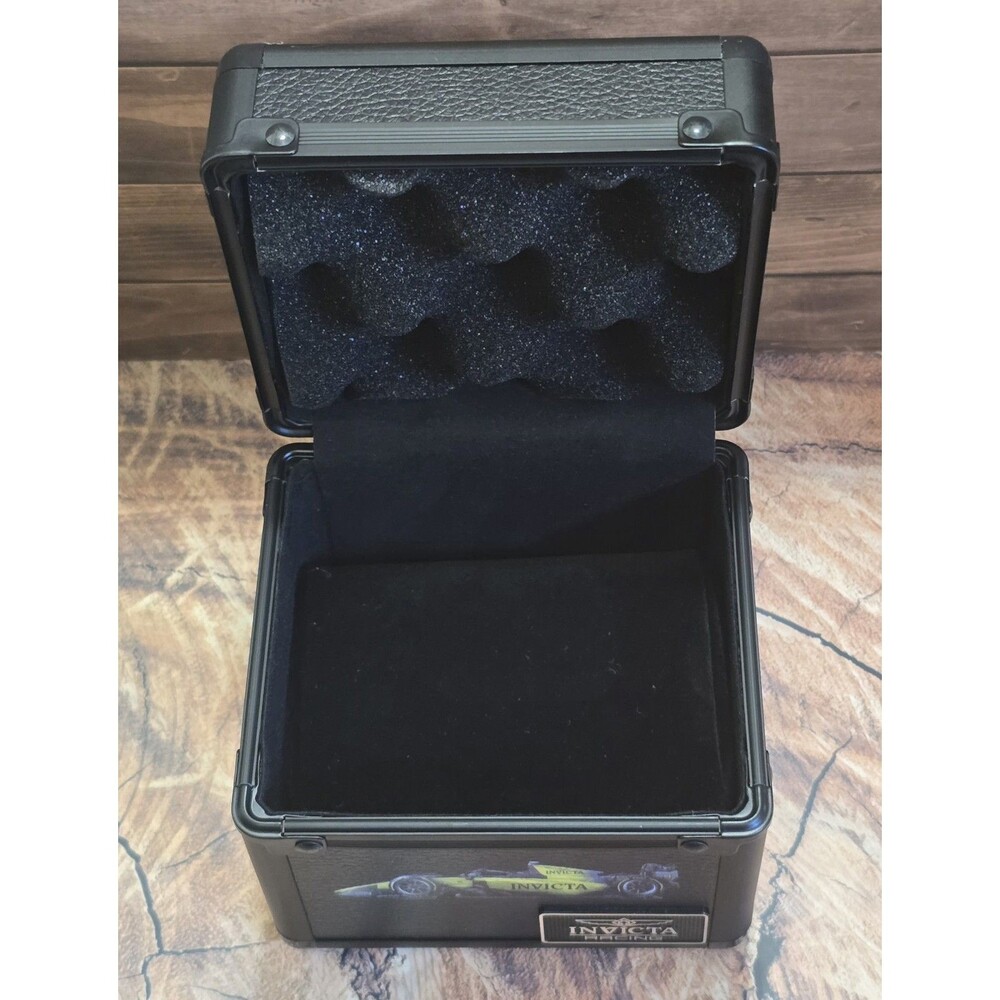 Invicta Racing 1-Slot Black Aluminum Watch Storage Presentation Box IPM645-BLK - Picture 2 of 4